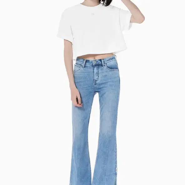 CK 캘빈클라인 슬릿 부츠컷 데님 팬츠 27인치