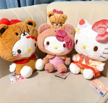 [ 택 포함 미사용 새상품 ] 헬로키티 봉제 인형 3개