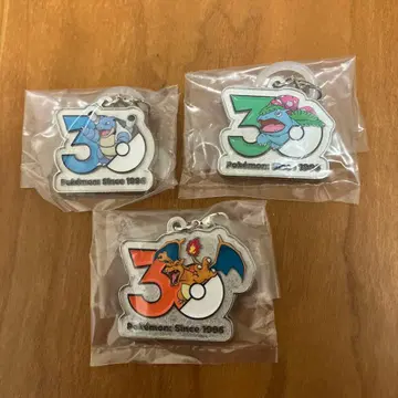 포켓몬 30주년 기념 메탈 참 3종 세트