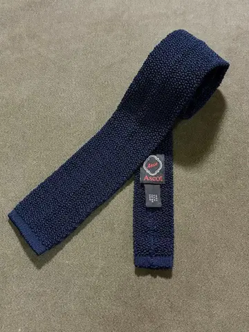 [ 새상품 ] UNITED ARROWS Ascot 니트 타이 네이비