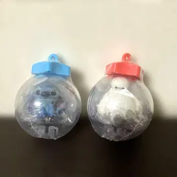 디즈니 캡슐 보틀 참 가챠 스티치 베이맥스 2점