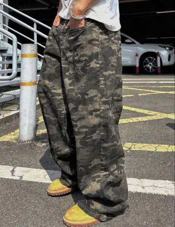 카모 패턴 와이드 팬츠 카모플라쥬