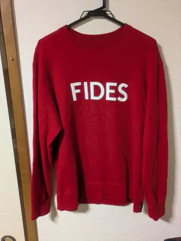 FIDES 크루넥 맨투맨 레드