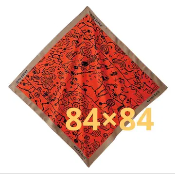 [ 미개봉 새상품 ] 빅뱅 반다나 mont-bell 몽벨 84 x 84 오렌지