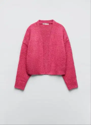 [ ZARA / 미사용 새상품 ] 니트 가디건 핑크 M 사이즈