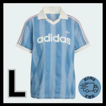 공식 완판템 [ adidas ] 아디다스 데님 축구 저지 L 블루