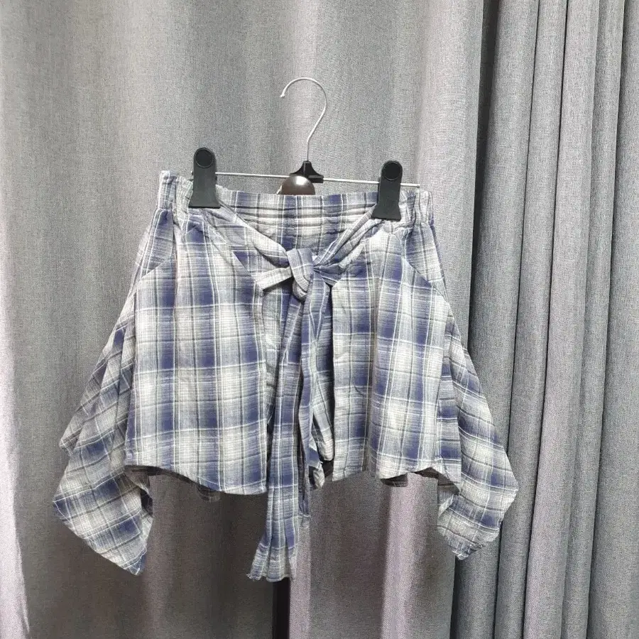 밴딩 체크 웨스턴팬츠