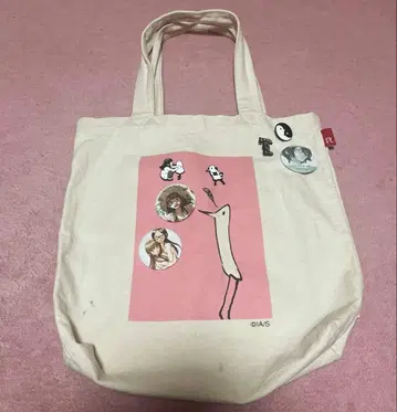 오야스미 푼푼 굿즈 세트 토트백 1개 캔 배지 3개 핀 배지 4개