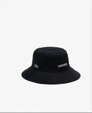 프리 사이즈 LACOSTE 버킷 햇 블랙 남성용