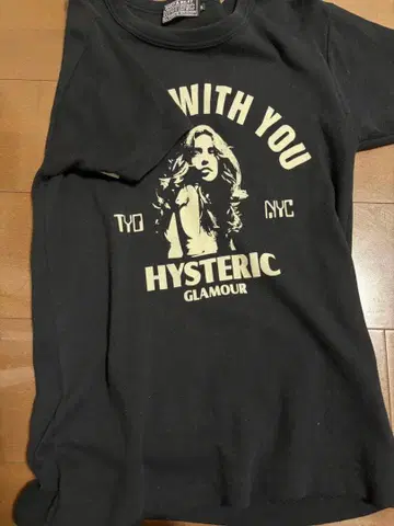 HYSTERIC GLAMOUR 반팔 티셔츠 블랙 S 사이즈