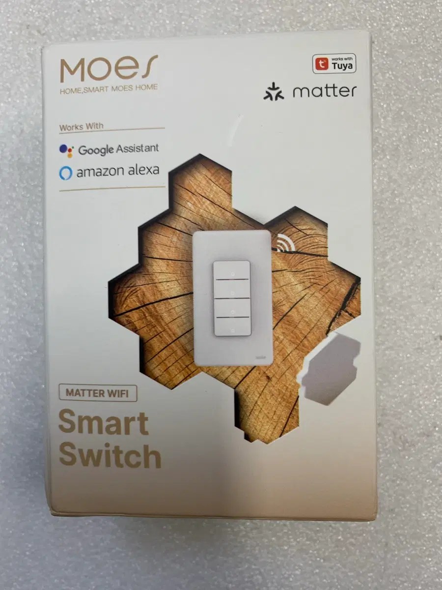 MOES Matter WiFi 스마트 스위치 3구 화이트