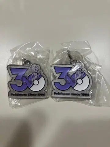 포켓몬 30주년 메탈 참 마스코트 뮤츠 2개 세트