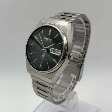 [ 작동품 ] SEIKO 타입2 남성용 손목시계 쿼츠 그린 다이얼