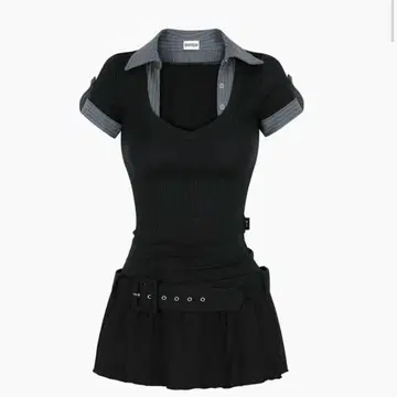 BNFROM STUDY WASIT BELT DRESS BLACK