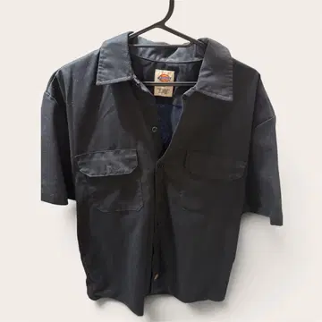 Dickies 워크 셔츠 반팔 블랙 M 사이즈