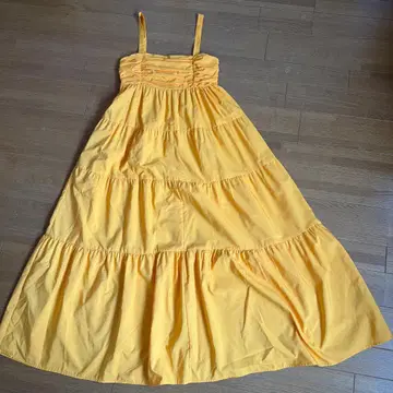 ZARA 자라 포플린 티어드 미디 원피스