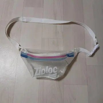 레어 BEAMS Ziploc 클리어 바디백 웨스트 파우치