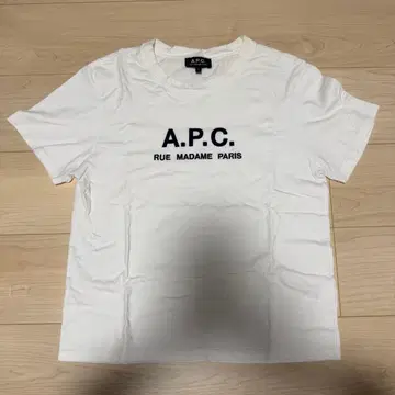 A.P.C. 로고 티셔츠 화이트 S 사이즈