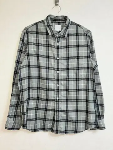 The north face 체크 무늬 긴팔 셔츠 그레이 블랙