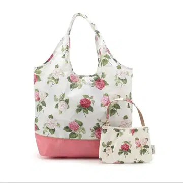 LAURA ASHLEY 카미유 패턴 마이백 아이보리 꽃무늬 에코백