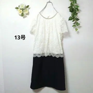 13AR 레이스 도킹 원피스 포멀 옷깃 비즈 13호