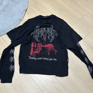 Wasted Paris 레이어드 스타일 긴팔 티셔츠 블랙