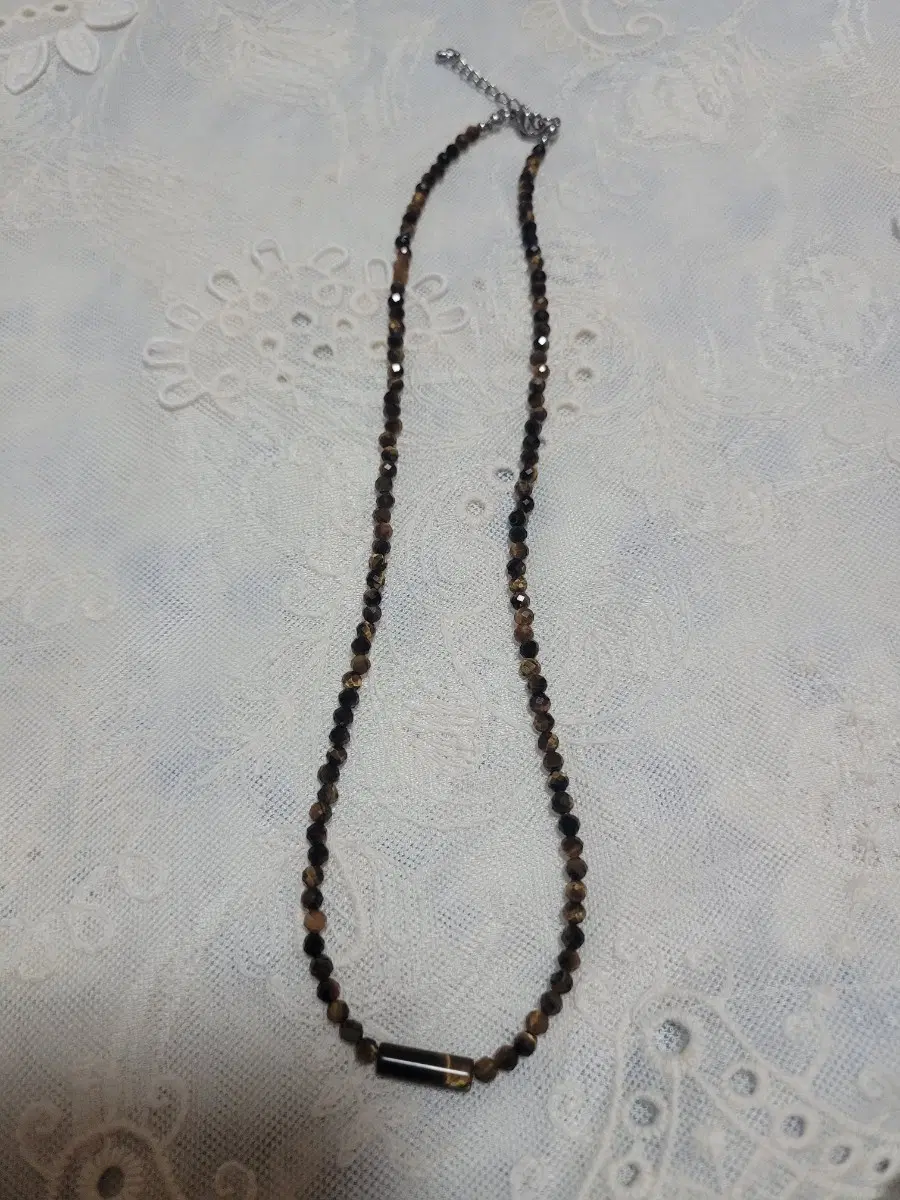 천연 호안석 원석 컷팅 목걸이2mm,3mm