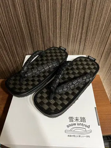 눈이 닿지 않은 평소에 신을 수 있는 셋타 blacksnake x 블랙 다다미 일본 나막신