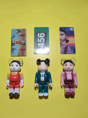 BE@RBRICK 오징어 게임 3체 세트 카드 포함