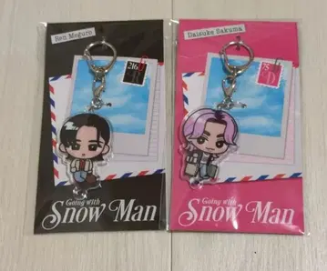 SnowMan 스노치루 아크릴 키링 사쿠마 다이스케 & 메구로 렌 메메사쿠