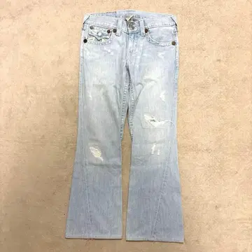 00s true religion Distressed flare denim