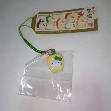 Hello Kitty 튀김 새끼 고양이 스트랩 피망
