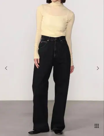 32 THE SHINZONE 별주 HIGH WAIST DENIM BLACK