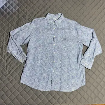 UNIQLO x LIBERTY LONDON 긴팔 셔츠 올 패턴 블루 3XL