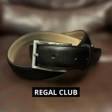 [ 미사용 ] REGAL CLUB 천연 가죽 벨트 블랙