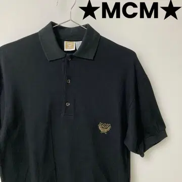 [ MCM ] 피케 셔츠 면 100% 블랙 남성용 S 이탈리아제