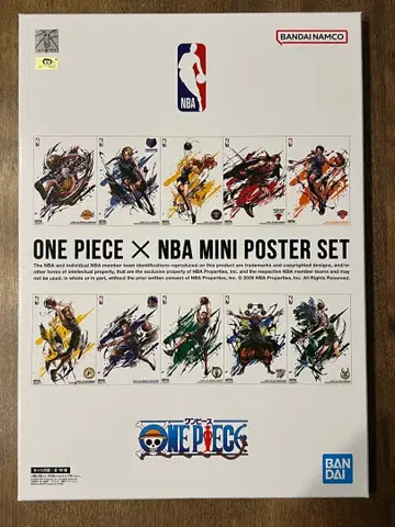 ONE PIECE x NBA 미니 포스터 세트 미개봉 새상품