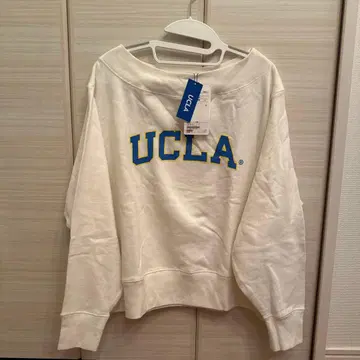 UCLA 오프숄더 맨투맨 화이트 FREE 유나이티드 애로우즈