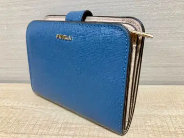 FURLA 접이식 지갑 블루 바이컬러