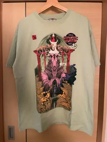 [ 미사용 ] King Gnu THE GAME TEE L CLUB GNU 한정판