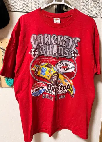 00s 빈티지 NASCAR 레이싱 T셔츠 양면 프린트 XL