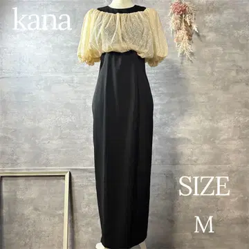 kana 레이스 벌룬 상의 포함 롱 원피스 드레스 결혼식 M