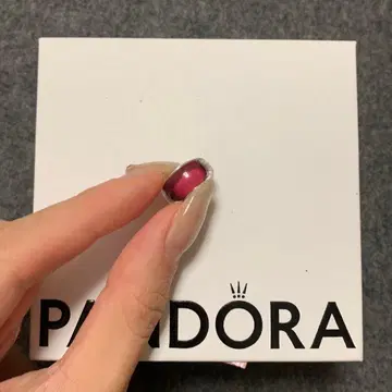 PANDORA 판도라 참 핑크 레드 스페이서 무라노 유리