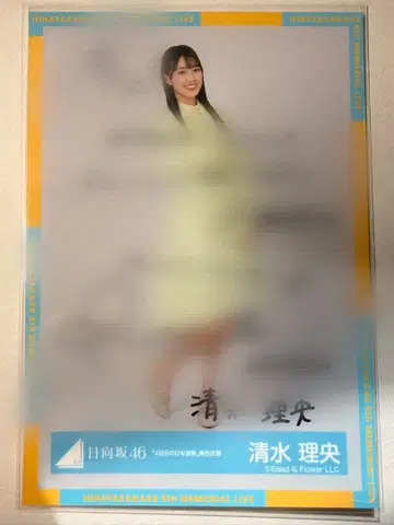 히나타자카 친필 사인 시미즈 리오