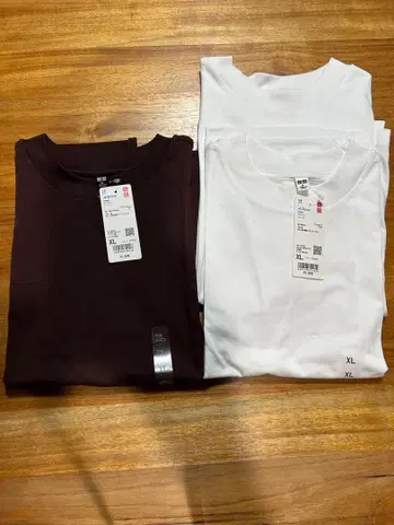 UNIQLO 에어리즘 코튼 T셔츠 3개 세트 XL