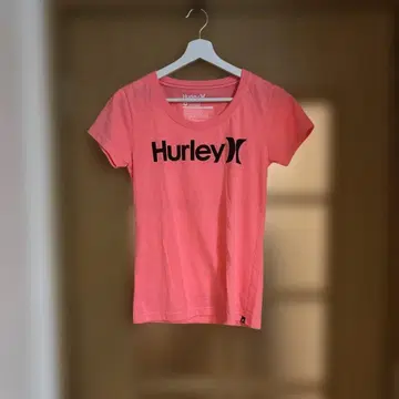 Hurley 여성용 반팔 티셔츠 핑크 M 사이즈