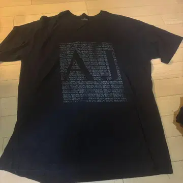 ARMANI JEANS AJ 로고 티셔츠 블랙 L