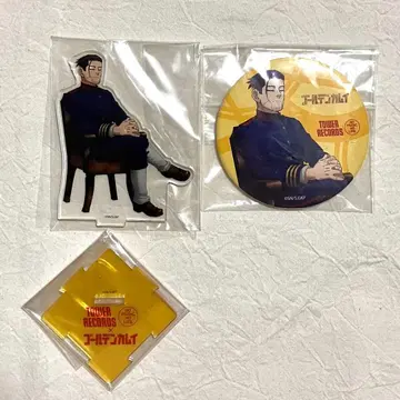 [새상품급] 오가타 햐쿠노스케 타워 레코드 아크릴 스탠드 캔뱃지 세트