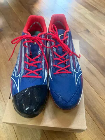 미즈노 MIZUNO 라이트레보엘리트 야구 포인트 스파이크 블루 레드