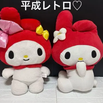 레어 산리오 마이멜로디 봉제 인형 빨간 멜로 헤이세이 레트로